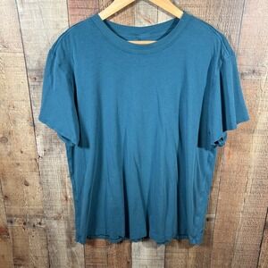Lululemon Teal Short Sleeve Athletic T Shirt Crewneck Training Top Mens